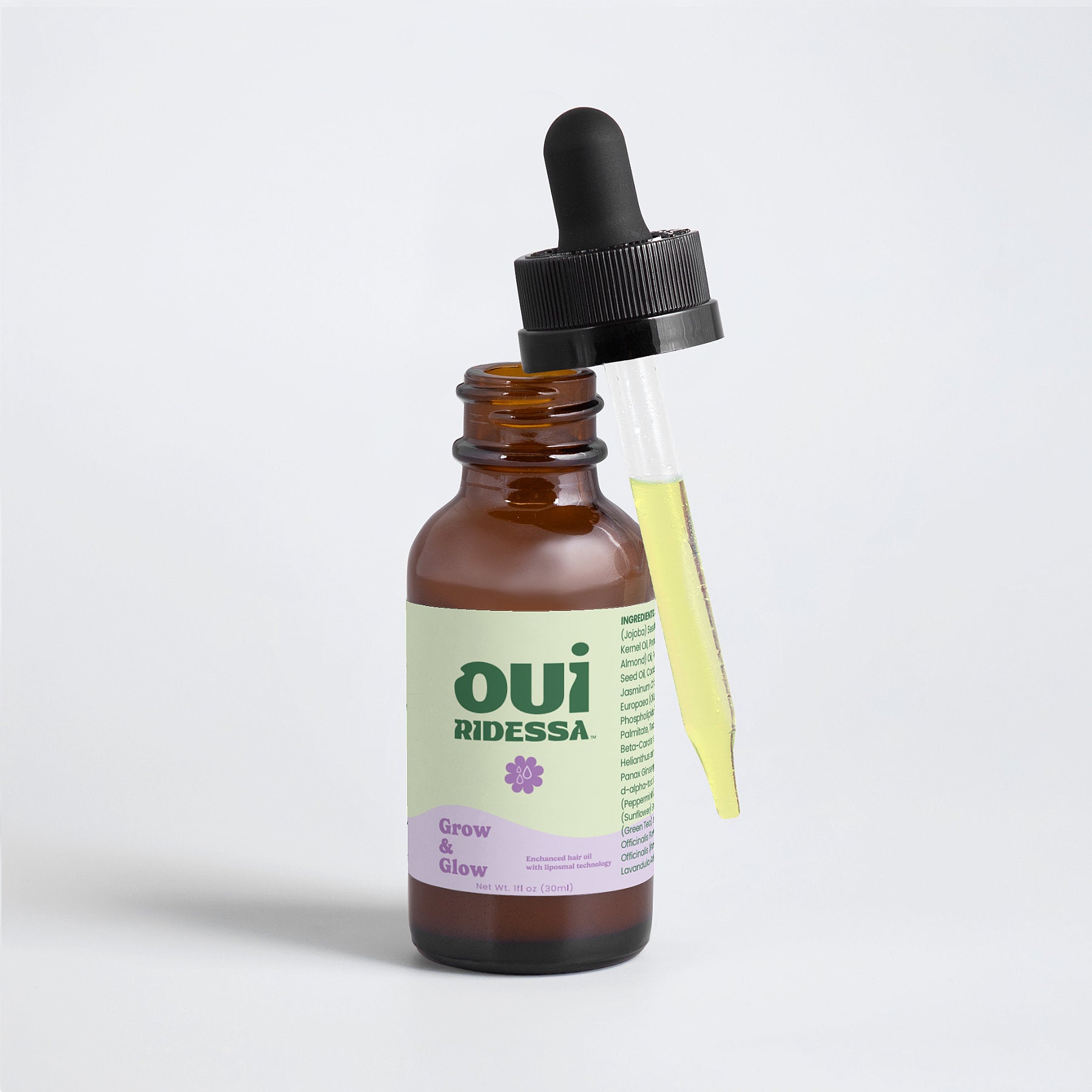 Flow Grow Rosemary + Retinol Hair Oil for Scalp Health and Hair Growth - Ouiridessa